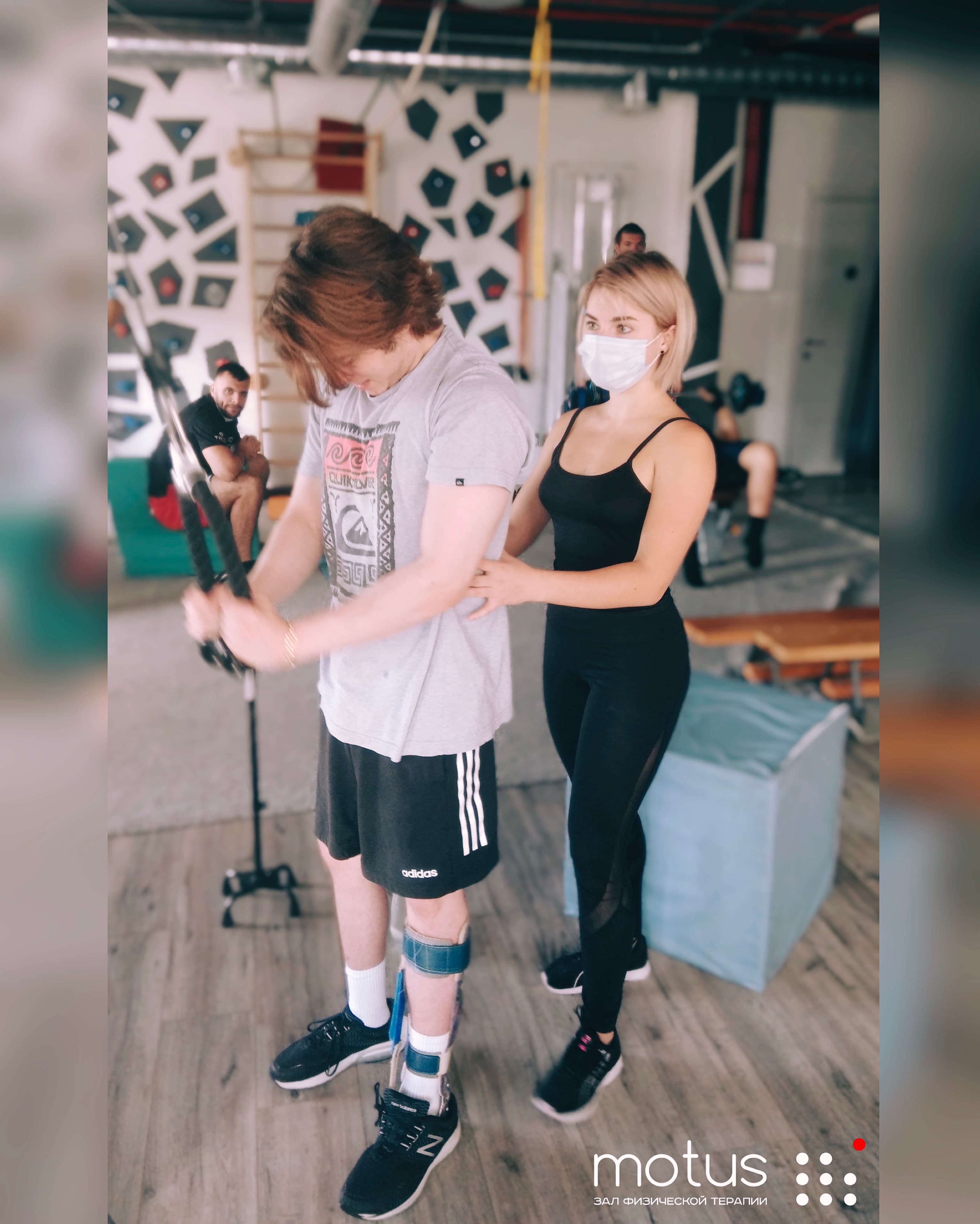 Michael during rehabilitation