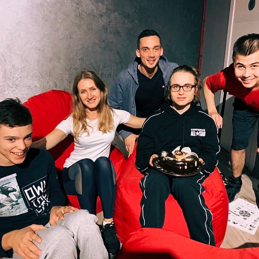 Michael with support team